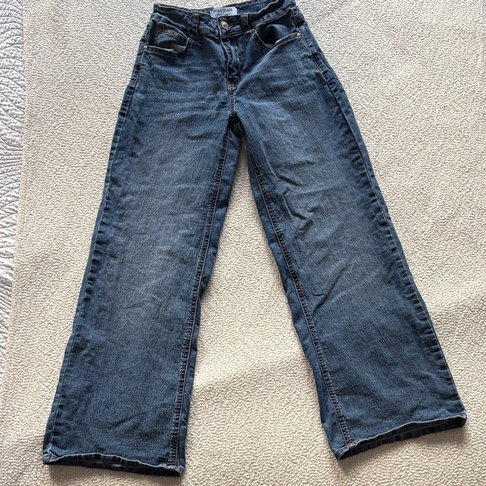 Wax Jean Dark Blue Flare & Wide Leg Jeans